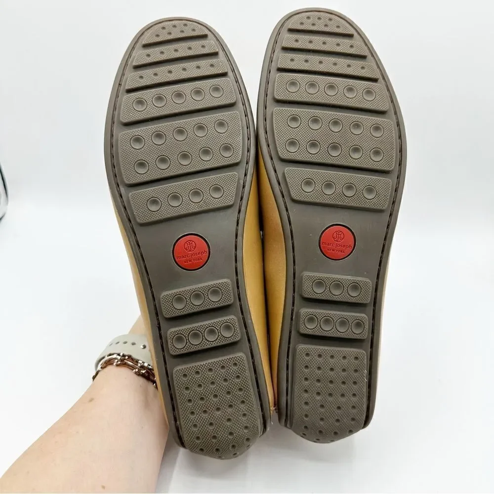 MJNY Marc Joseph Tan Plain Slip-On Driving‎ Moccasin Sz 10